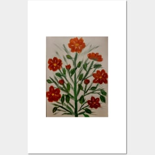 painting of some wildflowers dont in metallic paint Posters and Art